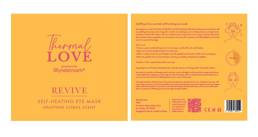 Thermal Love Revive Self-Heating Eye Mask, Citrus, 5 ct